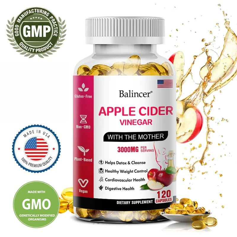 Apple Cider Vinegar Pill - Balincer Appelcider Azijn Capsules Vetverbranding Eetlustonderdrukker