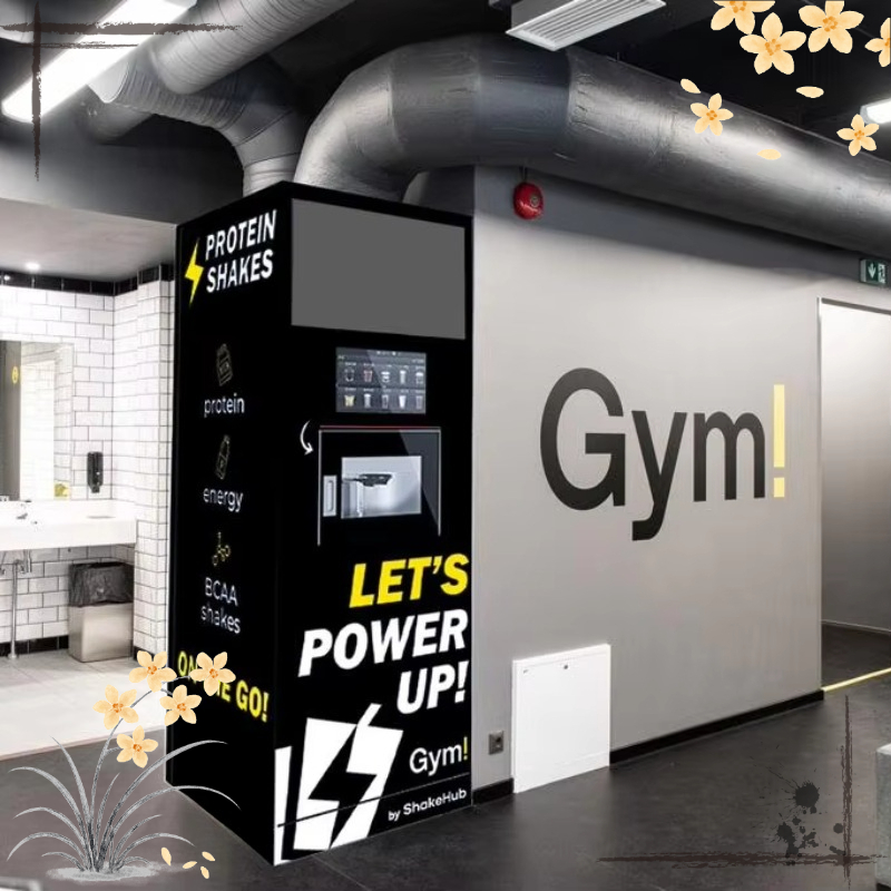 Nutrition In Fitness - Automatische eiwitshake-kiosk met verlichte display, zelfbediening