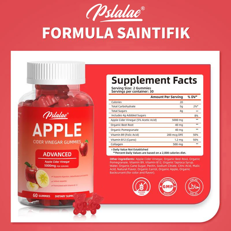 Appelcider-azijngummies - Gewi - Apple Cider Vinegar Pill recensie en prijs