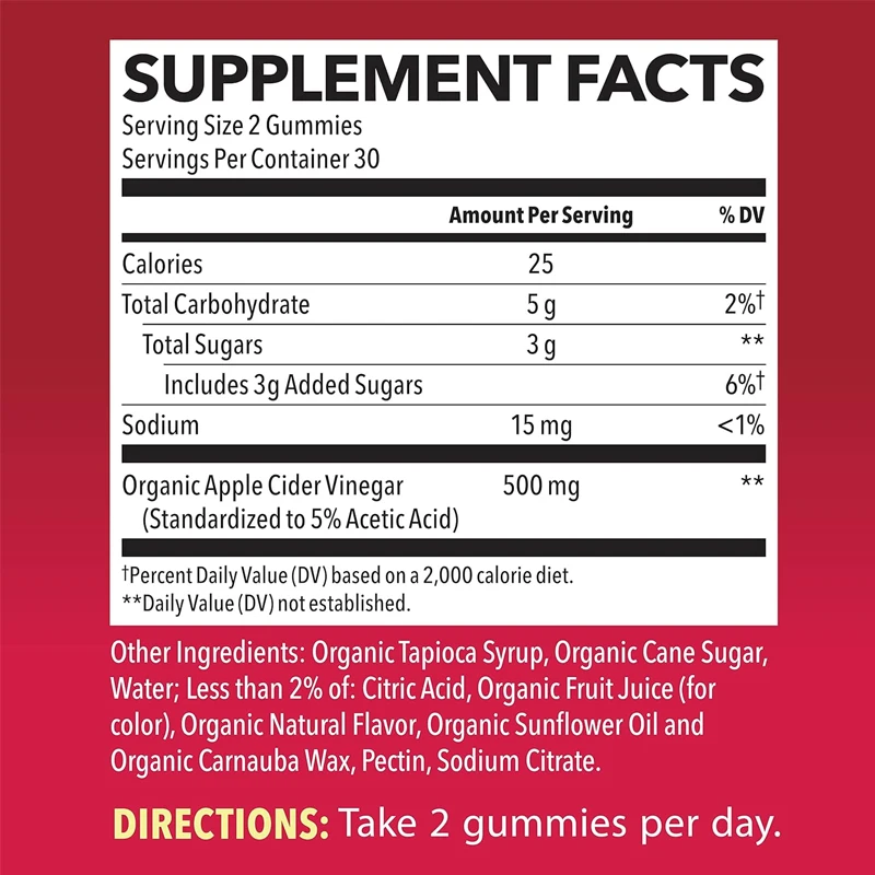 Biologische appelazijngummies  - Apple Cider Vinegar Pill recensie en prijs